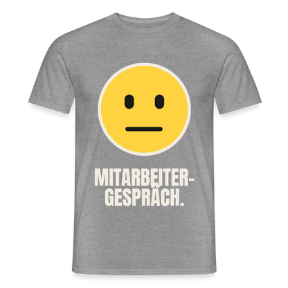 Mitarbeitergespräch. Motiv-T-Shirt für Männer, Farbe Graphit meliert