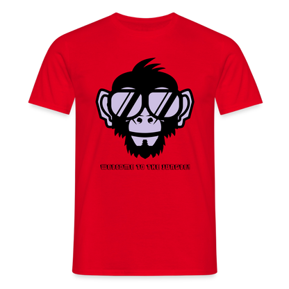 "Welcome to the Jungle" Motiv-T-Shirt für Männer - Rot