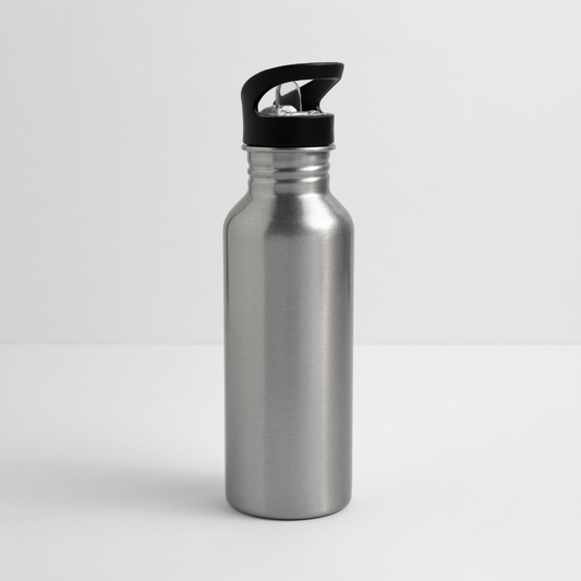 Trinkflasche Edelstahl 600 ml - personalisierbar - Lightsilver