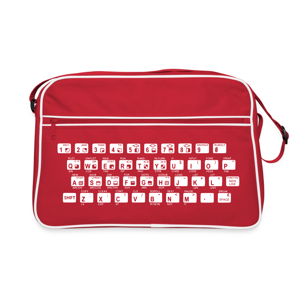48K ZX Spectrum Retro Tasche - Rot/Weiß