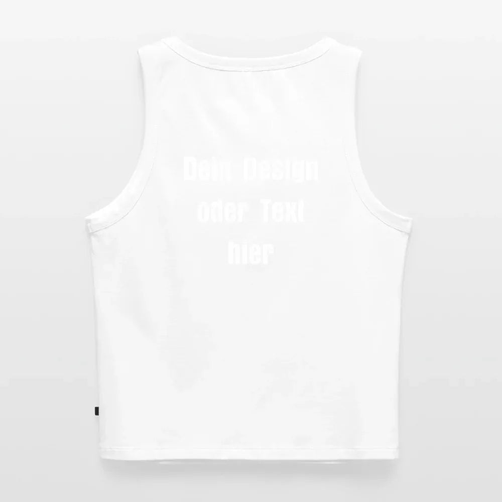 Frauen Cropped Tank Top - personalisierbar - Weiß