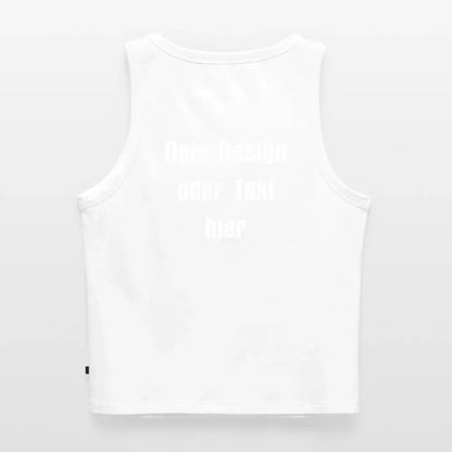 Frauen Cropped Tank Top - personalisierbar - Weiß