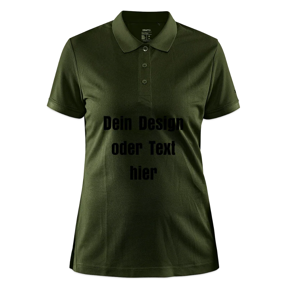 CRAFT Core Unify Frauen Polo Shirt - personalisierbar - Moosgrün