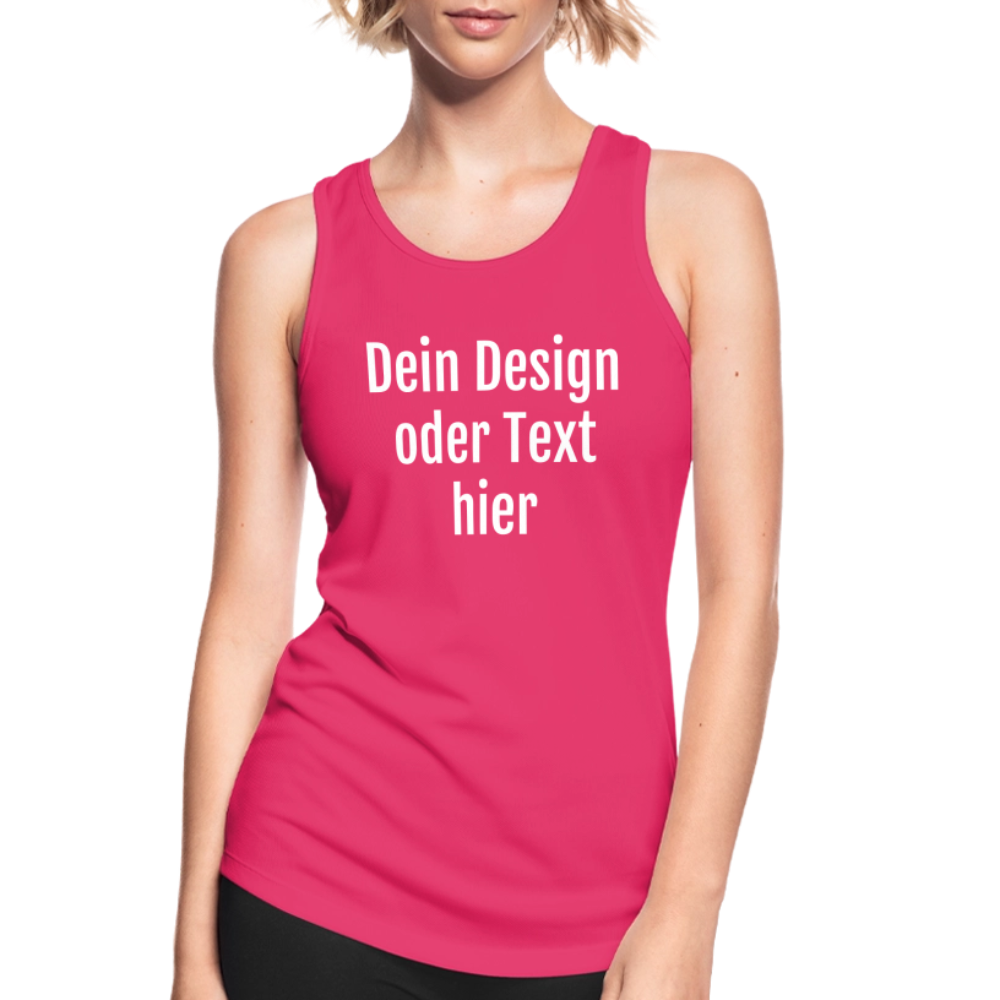 Funktionelles Frauen Tank Top atmungsaktiv - personalisierbar - Fuchsia