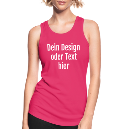 Funktionelles Frauen Tank Top atmungsaktiv - personalisierbar - Fuchsia
