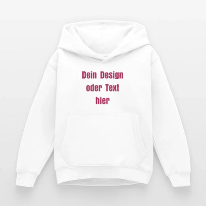 Kinder Hoodie - personalisierbare Vorder- und Rückseite - Weiß