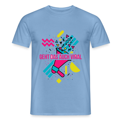 Geht das auch viral? Memphis-Motiv Motiv-T-Shirt für Männer, Farbe Carolina Blue