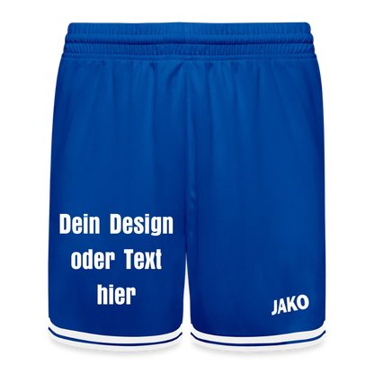 JAKO Kinder Basketball Short Center 2.0 - personalisierbar - Royal/Weiß