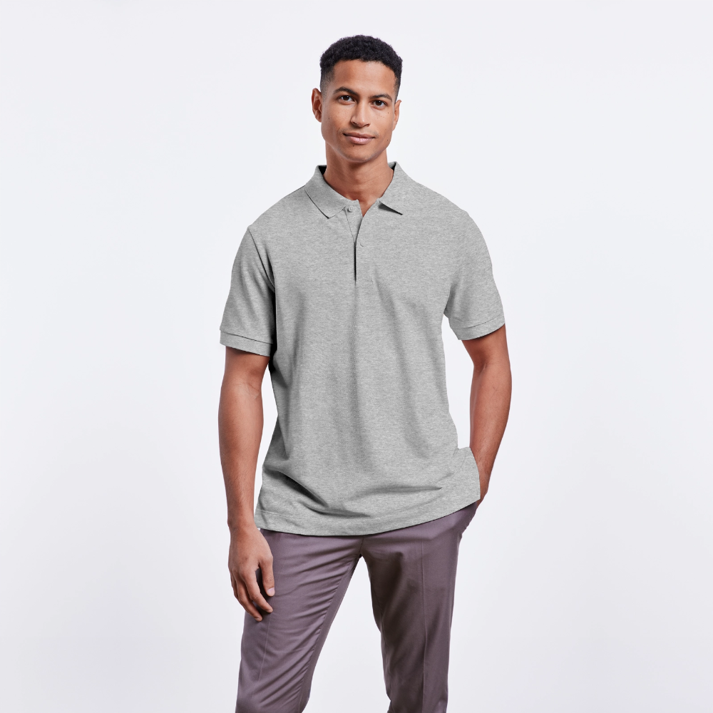 Stanley/Stella Unisex Bio-Poloshirt PREPSTER - personalisierbar - Grau meliert