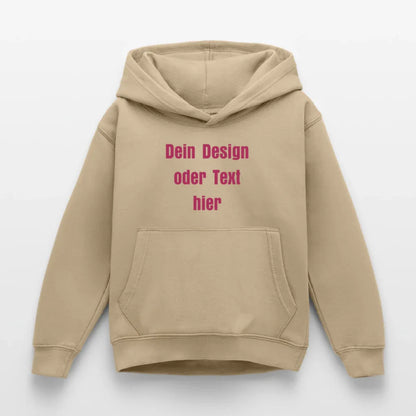 Kinder Hoodie - personalisierbare Vorder- und Rückseite - Sand