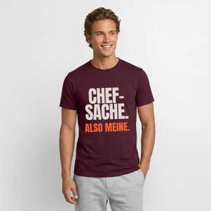 "Chefsache. Also meine." Motiv-T-Shirt für Männer, Farbe Ziegelrot