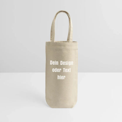 Geschenkbeutel für Flaschen - personalisierbar - Natur