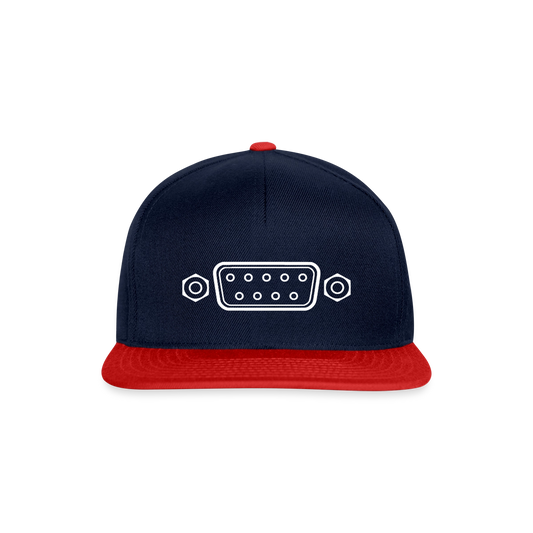 RS-232 Motiv-Snapback-Cap, Farbe Navy/Rot