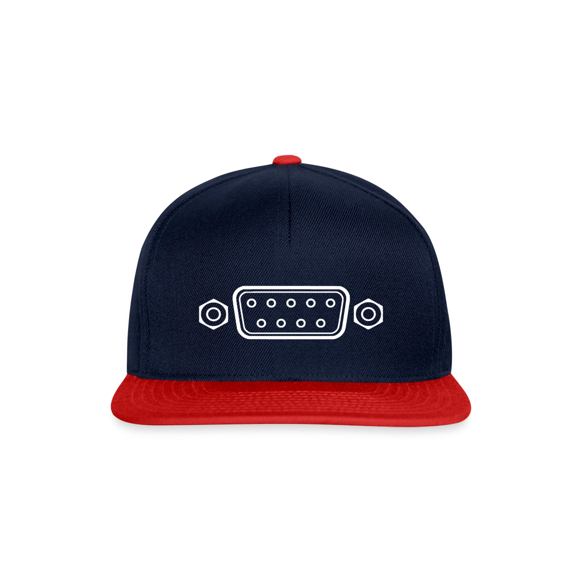 RS-232 Motiv-Snapback-Cap, Farbe Navy/Rot