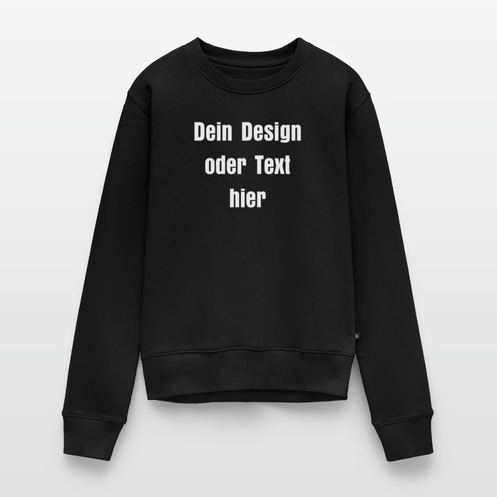 Frauen Premium Pullover - personalisierbar - Schwarz