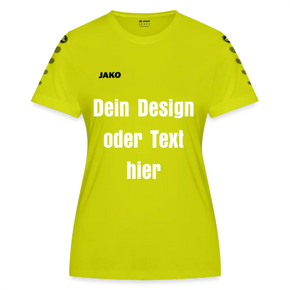 JAKO Frauen Trikot Team - personalisierbare Vorder- und Rückseite - Limettengrün
