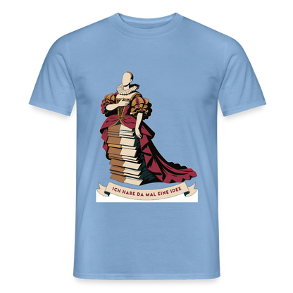 "Ich habe da mal eine Idee. Barock-Motiv" Motiv-T-Shirt für Männer, Farbe Carolina Blue