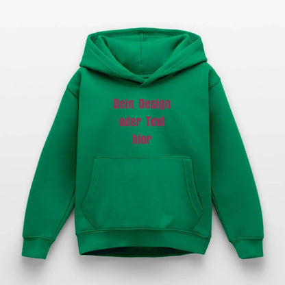 Kinder Hoodie - personalisierbare Vorder- und Rückseite - Kelly Green