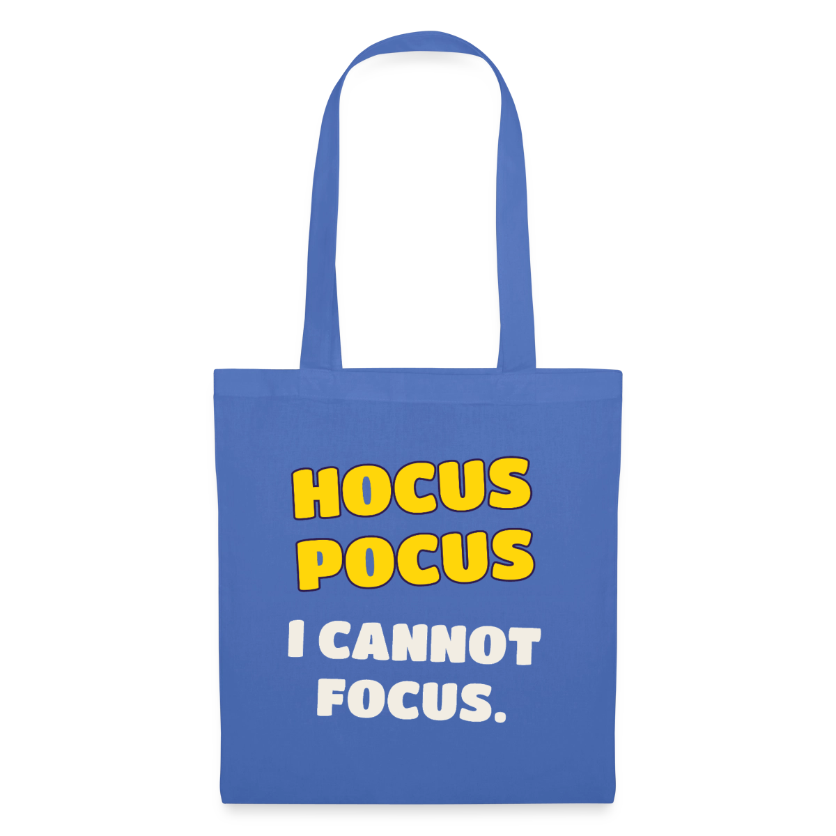Hocus Pocus, I cannot focus. Stoffbeutel, Farbe Hellblau