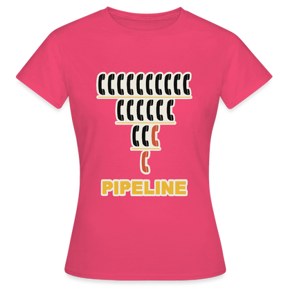 Pipeline. Isotype-Motiv Motiv-T-Shirt für Frauen, Farbe Azalea