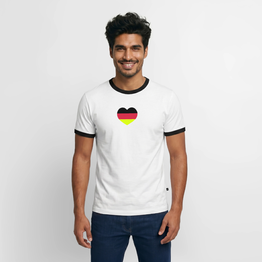 Männer T-Shirt Fussball "Spielmacher" - Weiß/Schwarz