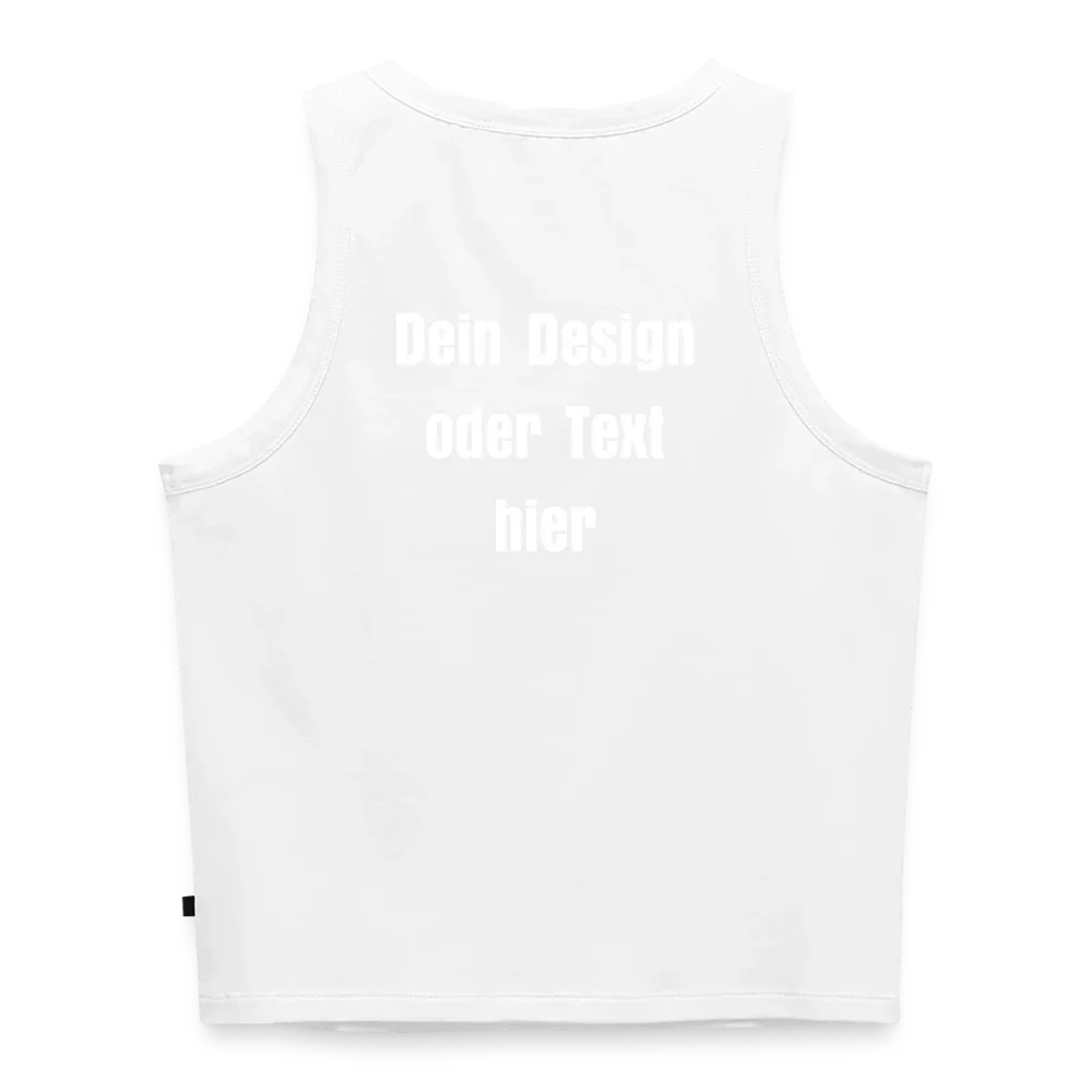 Frauen Cropped Tank Top - personalisierbar - Weiß