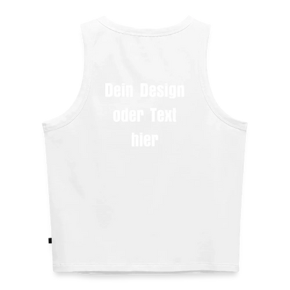 Frauen Cropped Tank Top - personalisierbar - Weiß