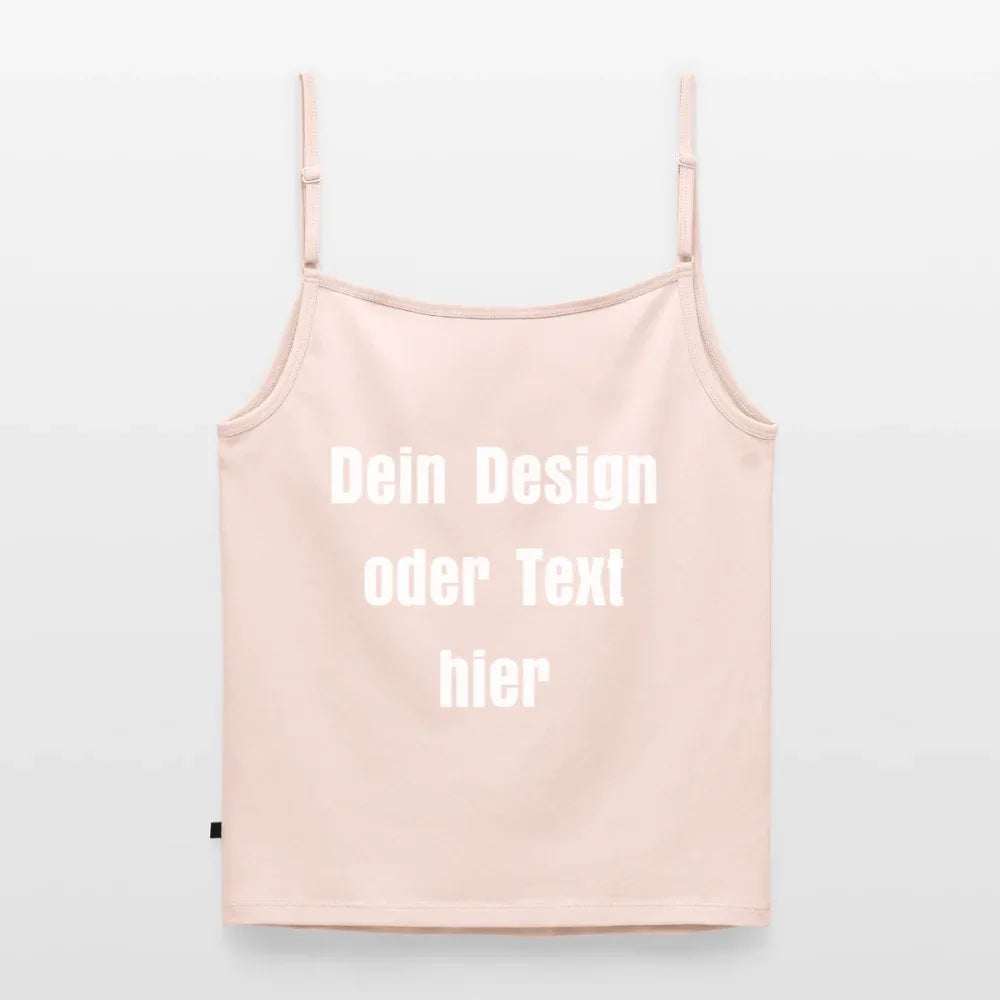 Frauen Spaghetti Tank Top - personalisierbar - Puderrosa