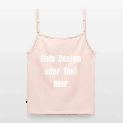 Frauen Spaghetti Tank Top - personalisierbar - Puderrosa