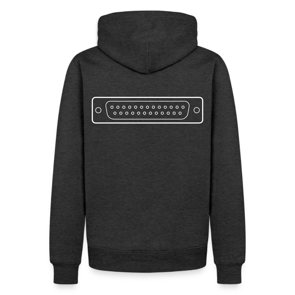 DB-25 LPT1 Retro Hoodie für Herren - Anthrazit meliert