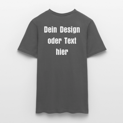Männer T-Shirt - personalisierbare Vorder- und Rückseite - Anthrazit