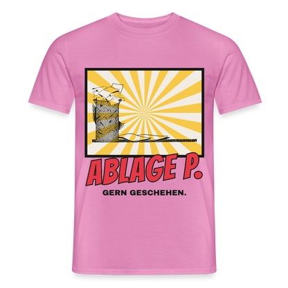 "Ablage P. Gern geschehen. Comic-Motiv" Motiv-T-Shirt für Männer, Farbe Pink