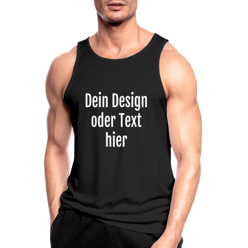Funktionelles Männer Tank Top atmungsaktiv - personalisierbar - Schwarz