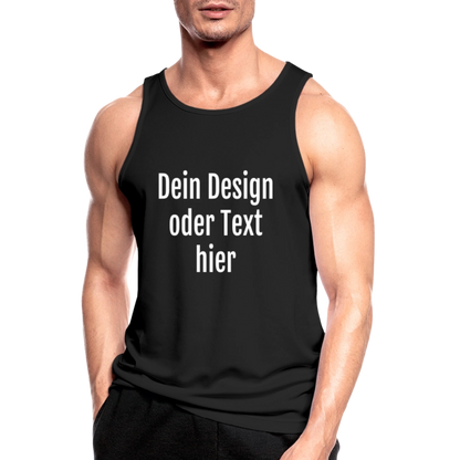 Funktionelles Männer Tank Top atmungsaktiv - personalisierbar - Schwarz