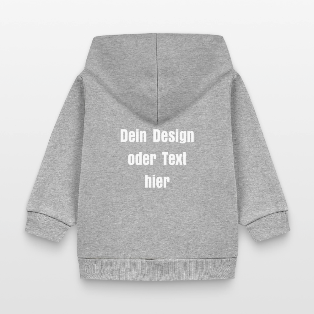 Stanley/Stella Bio Zip Hoodie BABY CONNECTOR - personalisierbar - Grau meliert
