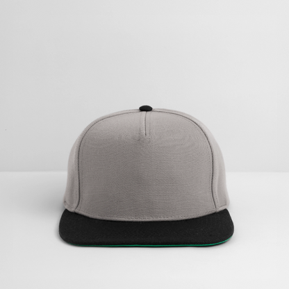 Snapback Cap - personalisierbar - Graphit/Schwarz