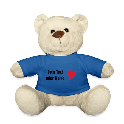Teddy "Valentine" - personalisierbarer Text oder Name - Königsblau