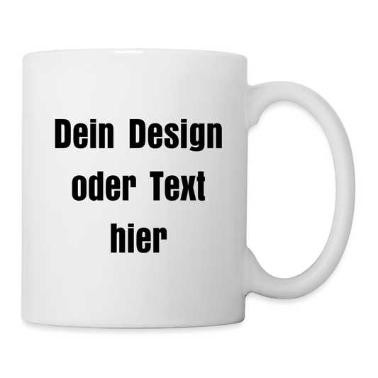 Keramiktasse 325 ml - personalisierbar - Weiß