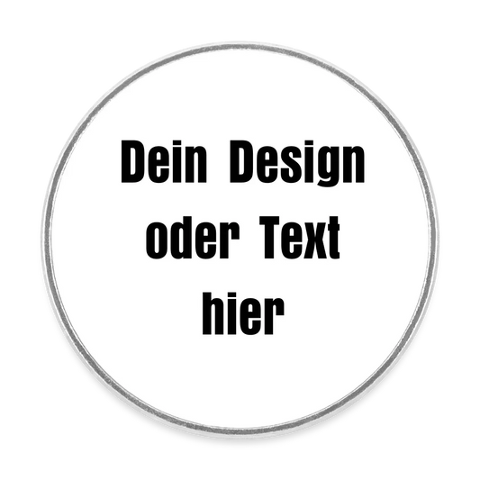 Runder Kühlschrankmagnet - personalisierbar - Weiß