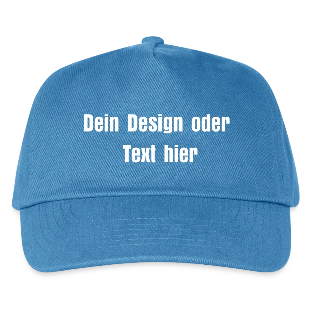 Kontrast Snapback Basecap für Kinder - personalisierbar - Pfauenblau