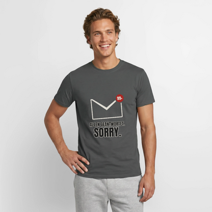"Allen geantwortet. Sorry." Motiv-T-Shirt für Männer, Farbe Anthrazit