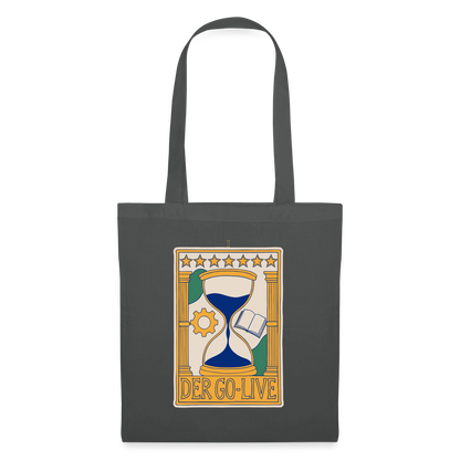 Der Go-Live. Tarot-Motiv Stoffbeutel, Farbe Graphite