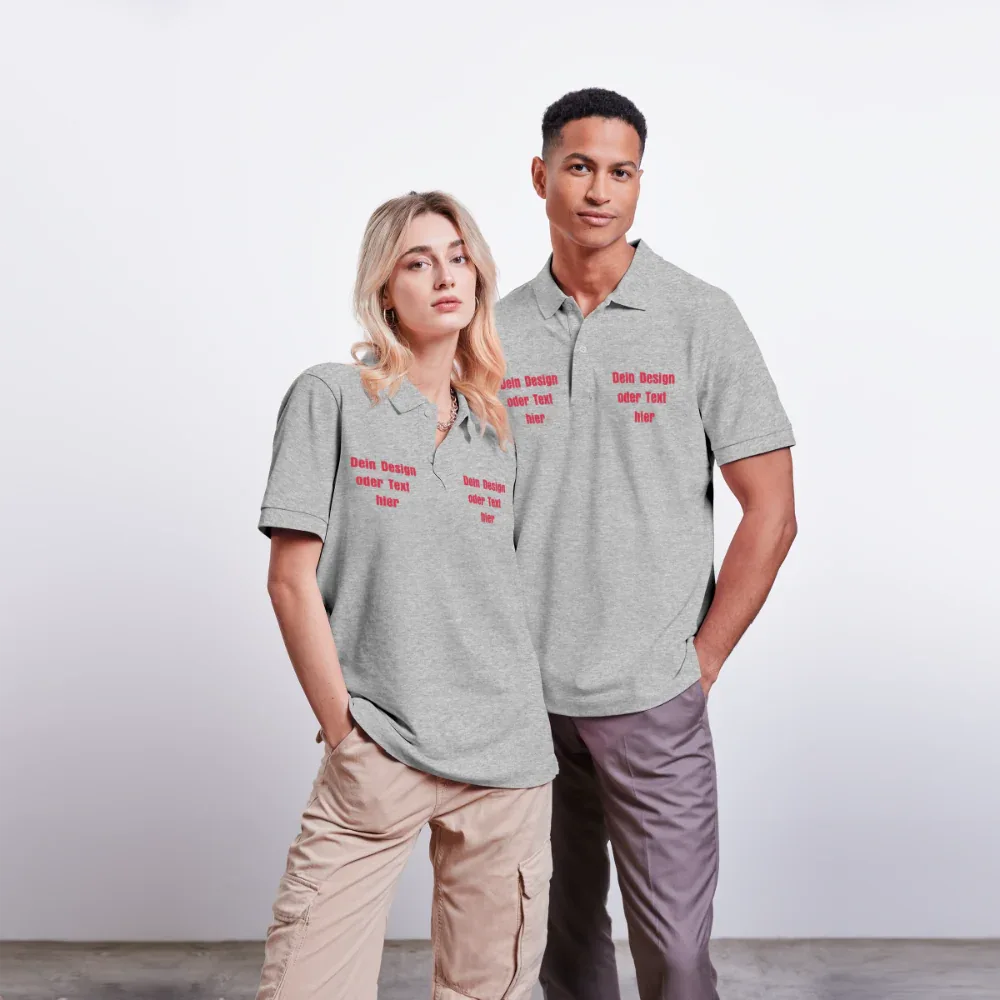 Stanley/Stella Unisex Bio-Poloshirt PREPSTER - personalisierbar - Grau meliert