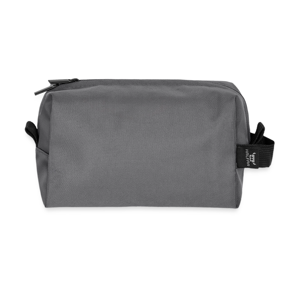 Recycelte Kulturtasche - personalisierbar - Anthrazit