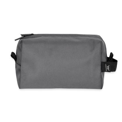 Recycelte Kulturtasche - personalisierbar - Anthrazit