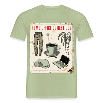 Homo Offici Domesticus Motiv-T-Shirt für Männer, Farbe Sage