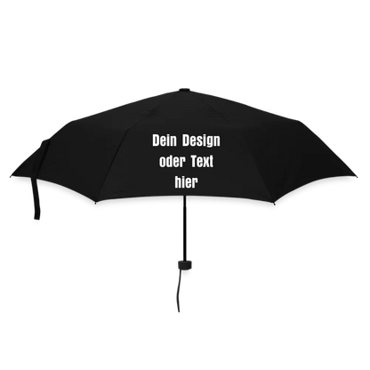 Regenschirm (klein) 24 cm 100% Polyester - personalisierbar - Schwarz