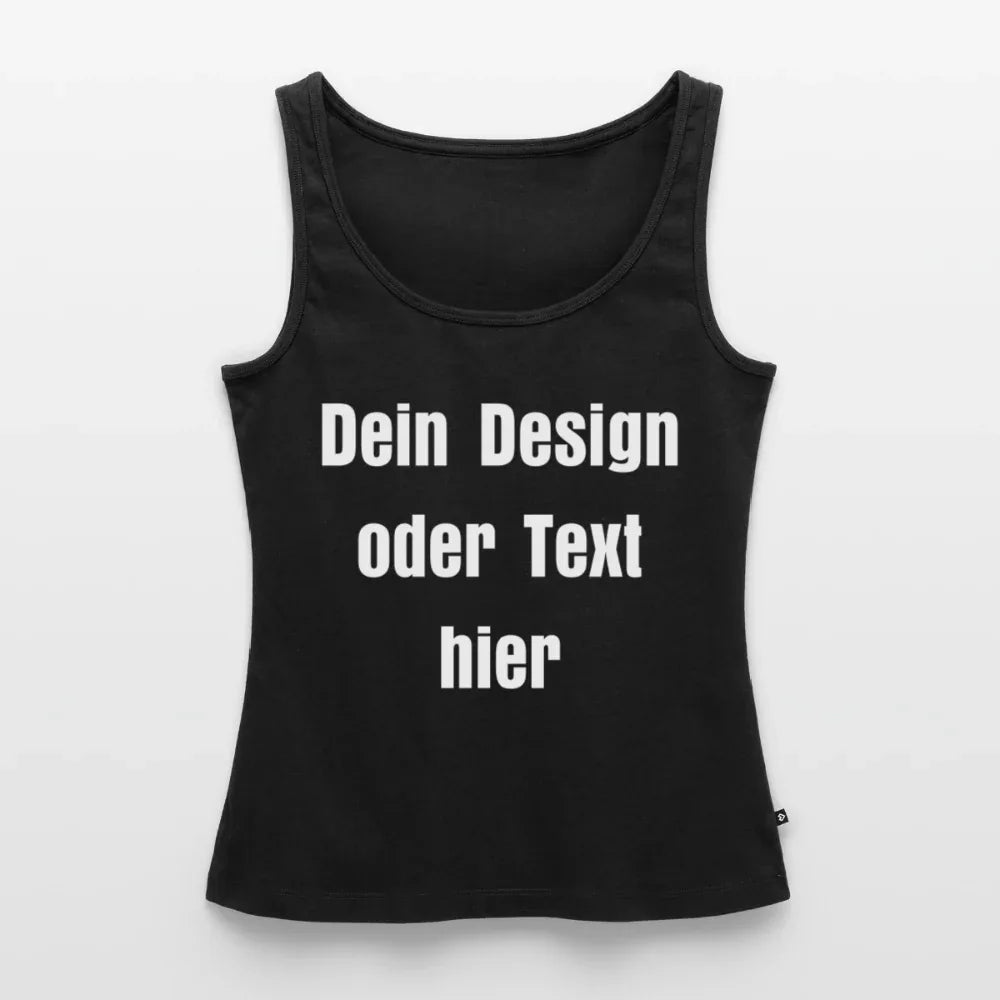 Frauen Premium Tank Top - personalisierbar - Schwarz