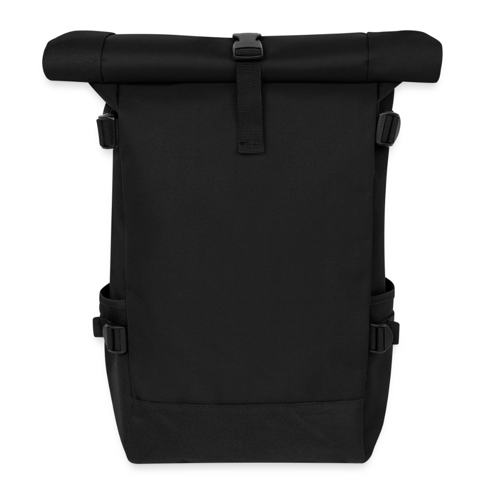 Rolltop Rucksack - personalisierbar - Schwarz