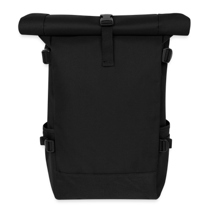 Rolltop Rucksack - personalisierbar - Schwarz